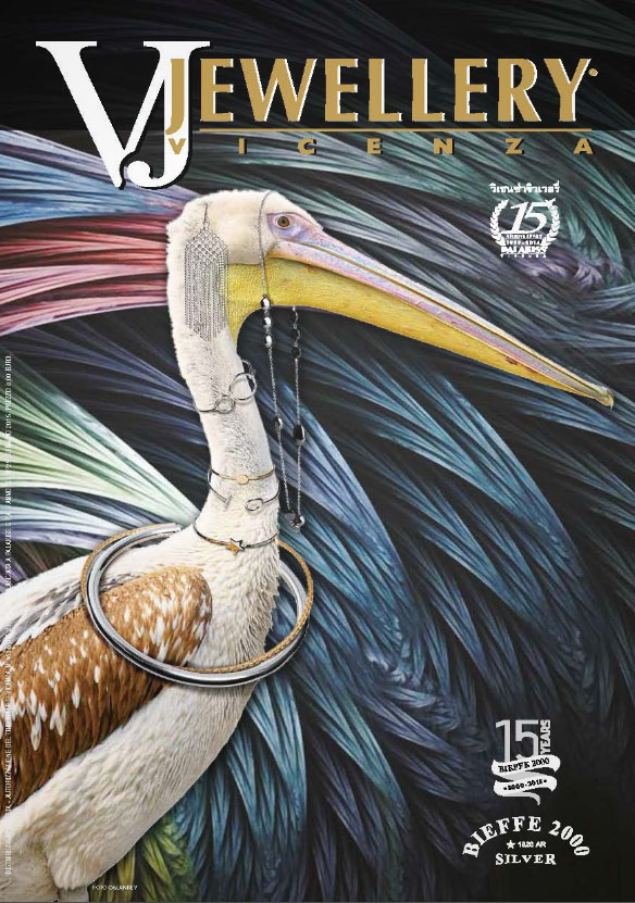 VJ Jewellery Vicenza magazine cover featuring the designer's work