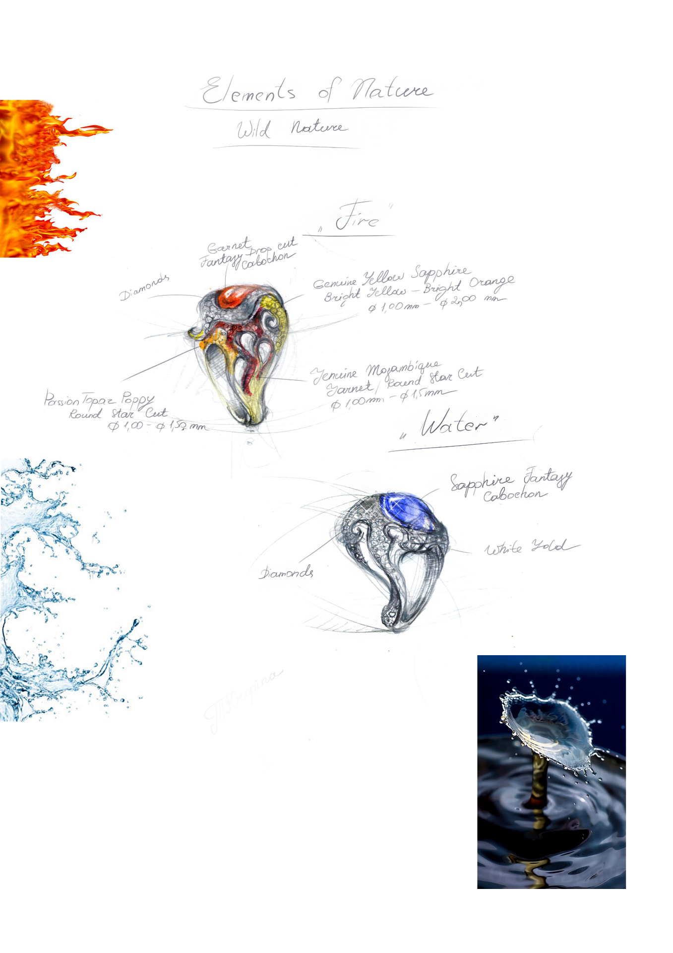 LIÉNA JEWELS — Elements of Nature ring designs
