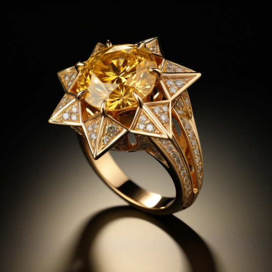 LIÉNA JEWELS star ring — Imperial Golden Lotus